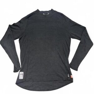 Oakley Carbon X Mens L Black Long Sleeve Base Layer Crew Neck Y2K Tech Gorp